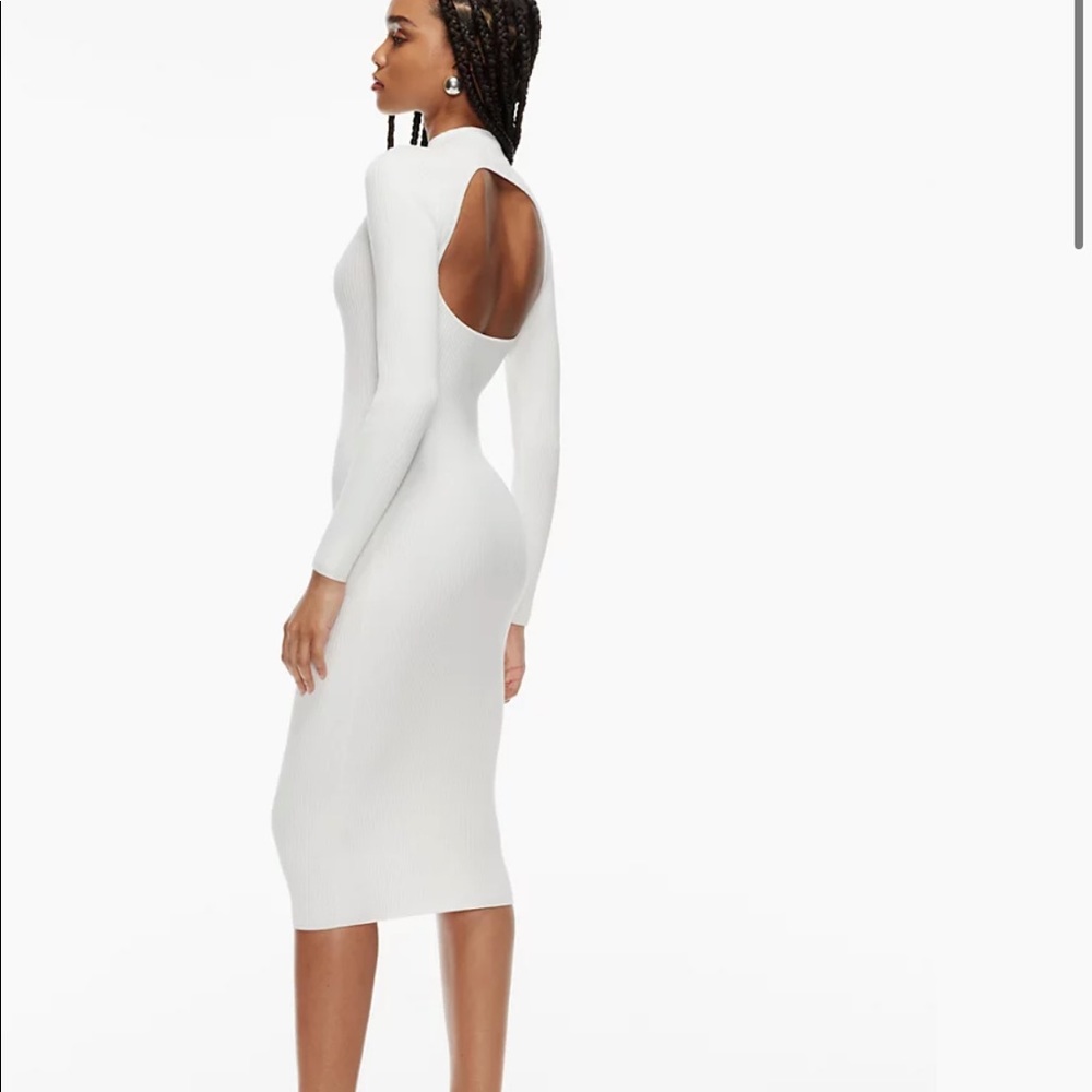 Babaton: Compose Dress Knit cut-out dress from Aritzia in Mocha Brown
